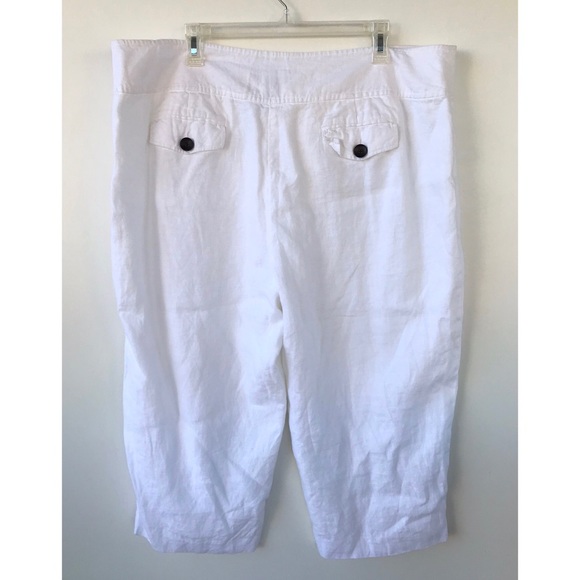 STYLE & CO. Plus Size Linen Capris White Size 20W - Picture 8 of 11